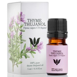 SANICULA Thyme Oil - 100% Pure Thyme Thujanol Essential Oil, 5 ml Organic Thyme Oil | Naturally Distilled Thyme Essential Oil | Thyme Oil for Inhaling | Organic Essential Oils for Cosmetics