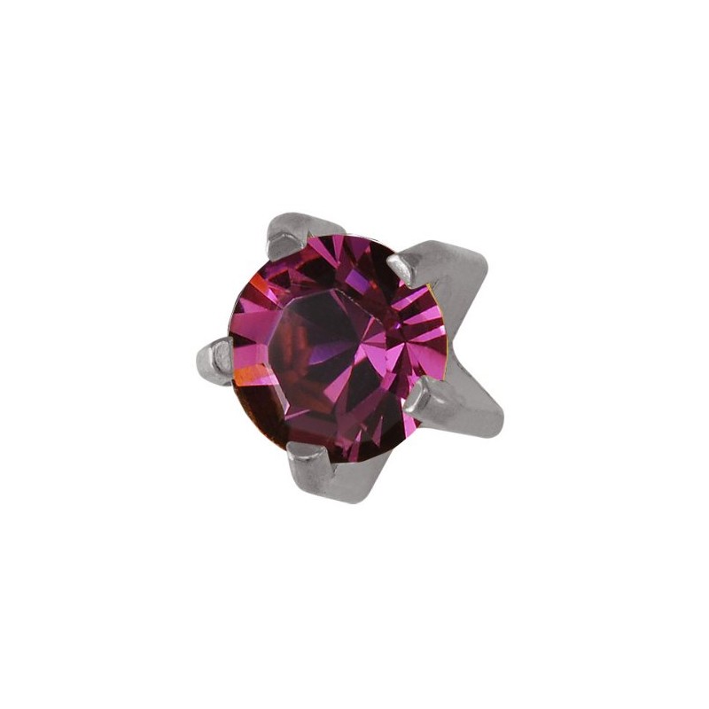 AMEETHYST Safety Piercer, Birthstone, Sterile, Long Type, Piercing, 16 Gauge