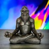 Top Brass 6” Bigfoot Yoga Statue Sasquatch Lotus Pose Meditation