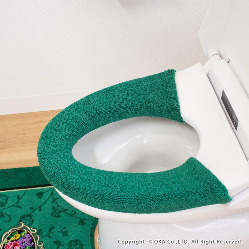 OKA Toilet Seat Cover, Green, For Washing and Heating Use,