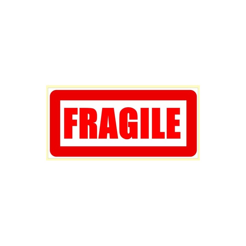 Large Fragile Stickers. 64 Large Fragile Labels. 4 x 2"