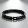 Feifuli Men's Stainless Steel Bracelet 7.4-8.8 Inches Solid Thick Chain