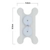 2 Electrodos Pads Garganta Disfagia Compatible Con Vitalstim Color Blanco