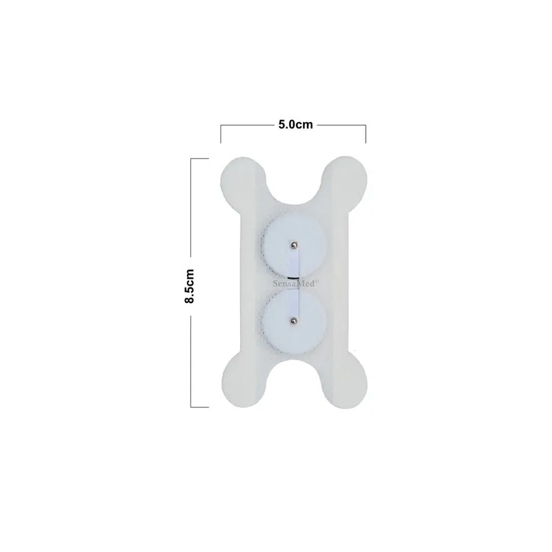 2 Electrodos Pads Garganta Disfagia Compatible Con Vitalstim Color Blanco