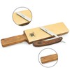 Pure Rose Wood Handle Extra Wide Leather Stick 2 Sided