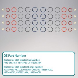 HQPASFY Injector Sleeve Cup Removal Installation Tool with O-Ring Seal Kit Compatible with 1994-2003 Ford 7.3L Powerstroke Navistar T444E DT466E Replaces# 1814376C1, F4TZ9F538A, 1823492C97
