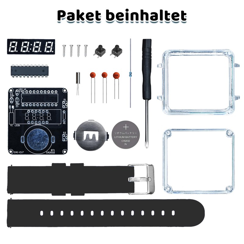 4-Digit DIY Electronic Clock Kit LED Display Soldering Kit for