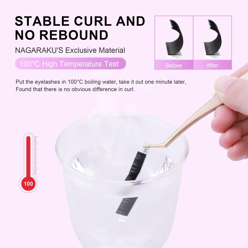 NAGARAKU Eyelash Extension Classic Individual 1:1 Eyelash Volume Individual Eyelashes