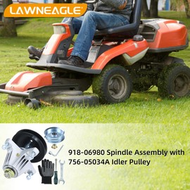 Lawneagle 918-06980 Spindle Assembly with 756-05034A Idler Pulley Replaces Cub Cadet 918-06980 Spindle, 918 06980, 91806980, Deck Spindle 618-06980 for Cub Cadet Ultima ZT1 50, ZT2 50 Tractors