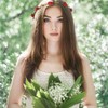 FEPITO 9 x flower crown, multicoloured flower wreath, flower garland,