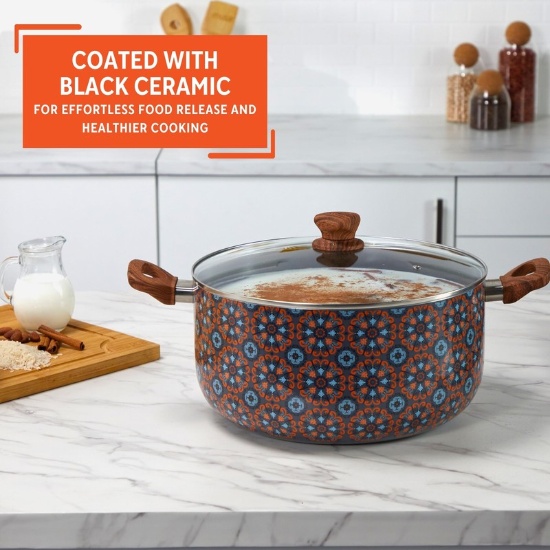 IMUSA 12.7Qt Talavera Dutch Oven w/B