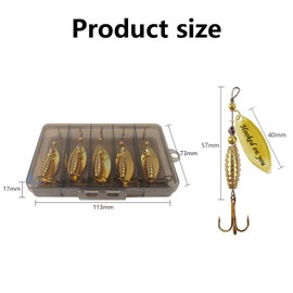 Alriedy 8g Spinner Angeln Set - 10 x Barsch Köder & Forellen Köder Mit Blinker Angeln, Premium Angelköder Für Hecht, Zander, Lachs & Walleye