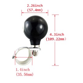 Abfer Black 8 Billiard Shape Booster Ball Car Power Steering Wheel Spinner Assist Grip Holder for Truck Steering Wheel Knob Auto Manual Car Universal One Hand Rotation Auxiliary Grip Car Accessories