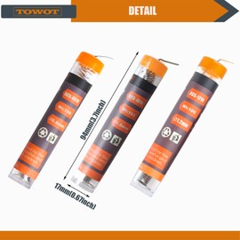 TOWOT Solder Wire with Rosin Core, 3 PCS (1.0 mm/10 g) Tin Lead Rosin Core Flux Iron Welding Tool for Electrical Soldering