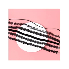 6 PCS Black Choker Necklace for Women Lace Choker Velvet Choker for Girls Teen Girl Christmas Gifts 2023