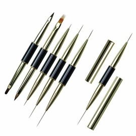 Nail art pocket type dual brush 5 types fine line brush (WAB1D79) / 네일아트 포켓형 듀얼 브러쉬 5종 세필 라인브러쉬 (WAB1D79)