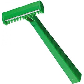 Wilkinson Sword Hospital - Pack of 2 packs of 100 razor blades, plain, green, made of alloy steel, disposable dispenser box, suitable for use in hospitals and health centers