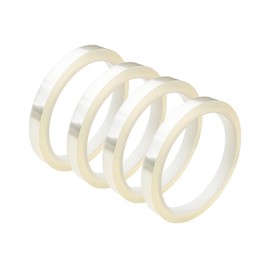 DIAO79NI 4 Rolls 5mm (0.195in) X 30m (100ft) Heat Tape (Clear),Adhesive Heat Resistant/Transfer Tape, Heat Vinyl Thermal Sublimation Press Tape,No Residue,Electronics,Soldering,Circuit Board