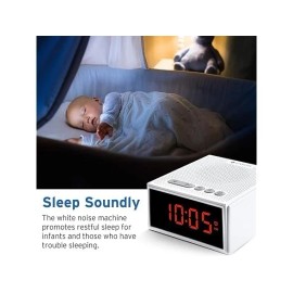 Etekcity White Noise Machine with Bluetooth Speaker Rechargeable Sound Machine