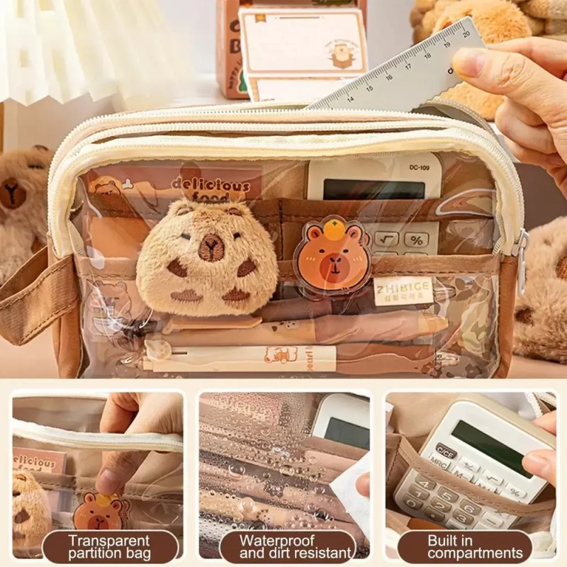 Lápiz Estuche Aesthetic Lapicera Capibara Papelería Bonitos