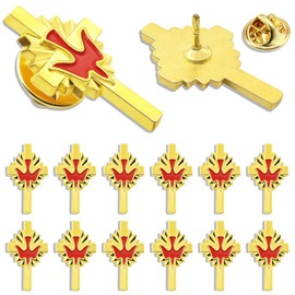 20/Pack Gold Cross Badge Lapel Pins Bulk Cross Dove Enamel Pin Set-Holy Spirit Peace Memorial funeralGifts For Clothes Brooches Jewelry Gift