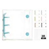 SFTRADE Clear Sticker Book A8 Removable Size 3-Hole Sticker Binder