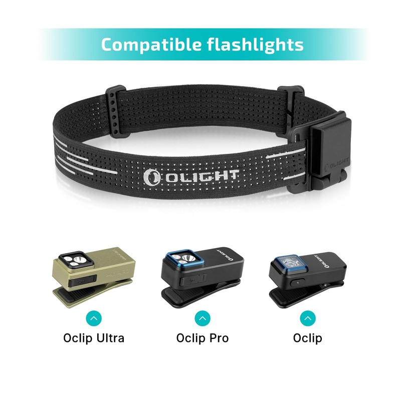 OLIGHT Oclip Series Headlamp Strap with 160 Degree Rotation, Compatible