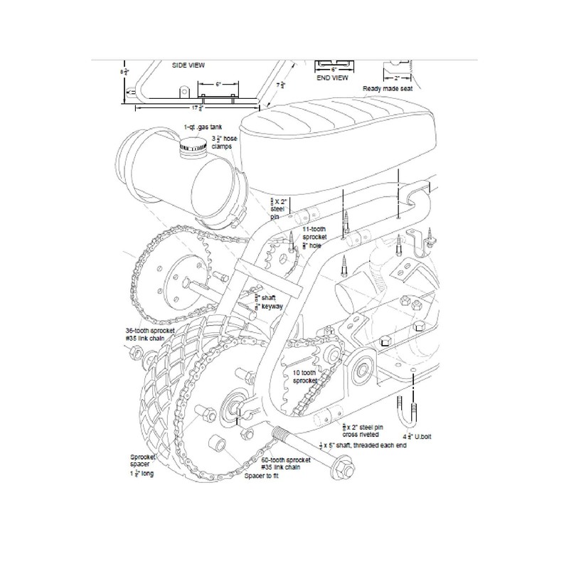 Pocket Mini Bike DIY Plans, Gas Engine Motorbike