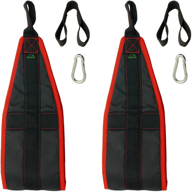 CampTeck U6833 Ab Straps Padded Hanging Ab Slings with Carabiner