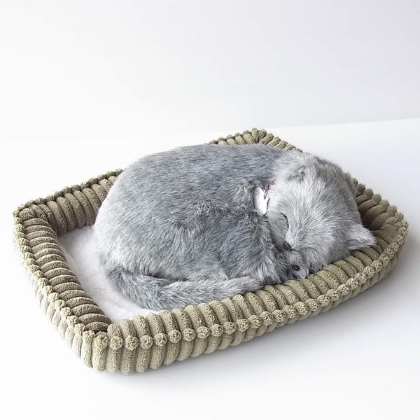 Perfect Pet Plush Cat with Moving Stomach (Small, Russian Blue)