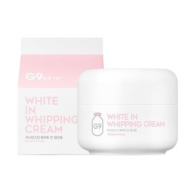 G9SKIN White In Whipping Cream - Hidratante diaria hidratante e iluminadora Crema facial de tono de leche real para piel opaca y desigual, 1.76 oz