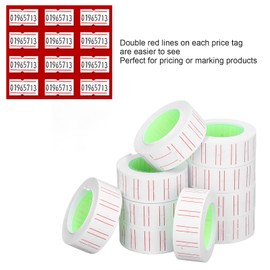 3 Rolls of 1500 Labels Paper for Price Gun M5500 and MX5500, Super Sticky Price Labels Price Stickers