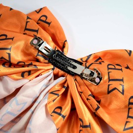 Sorority Shop Sigma Gamma Rho Hair Bow, Large Polyester Greek Letters Hair Bow with Metal Clip, Sigma Gamma Rho Sorority Accessory