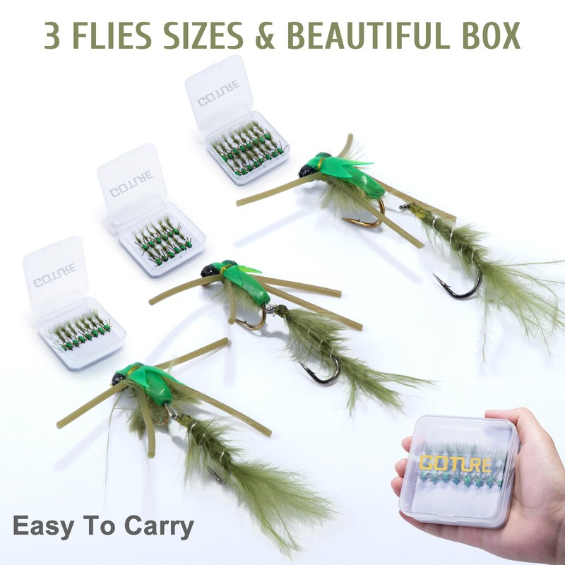 Goture Fly Fishing Flies, Damselflies Dragonflies Dry Wet Flies Streamers