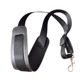 AIOLLNS Saxophone Neck Strap Black Soft Leather Padded for Alto Tenor Baritone Soprano