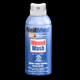 Sterile Saline Wound Wash Spray, First Aid Skin Cleaning Solution, No-Sting Irrigation Spray for Minor Cuts, Scrapes & Irritation Relief, Travel Size