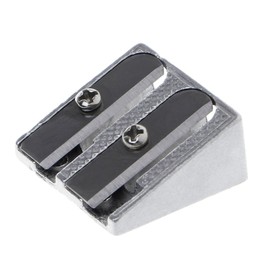 Wanfor Sharpener, Metal Bevelled Double Hole Pencil Sharpener School Office Sharpener Stationery