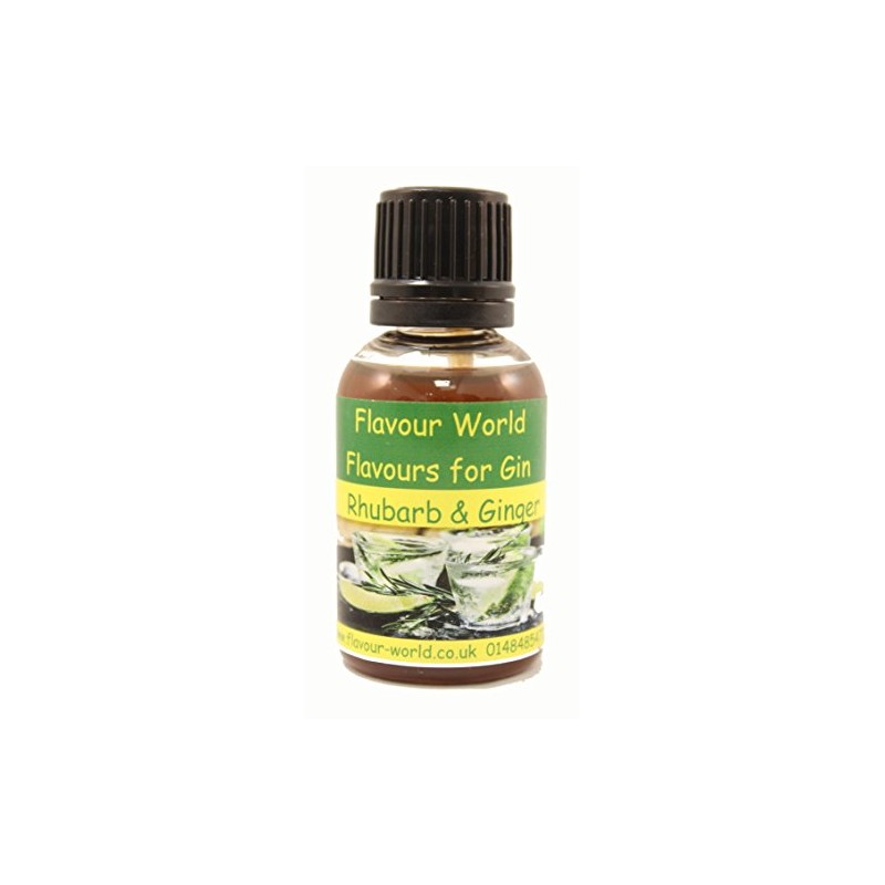 Flavour World Flavouring for Gin, 30 ml, Rhubarb and Ginger