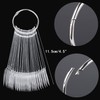 160Pcs Nail Swatch Sticks Stiletto Nail Sample Sticks Clear Nail