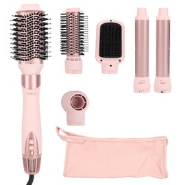 Hair Dryer Brush 6 in 1, Hair Styler Set Blowout Heated Brush 106000 RPM High Speed Negative Ionic Auto Curling Iron for Curling Volumizing Straightening Styling