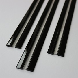 Caterpillar Red 3 x 300mm, Black, (12 inches), Low Profile Flex Hinges, Flexible Living Hinges, Acrylic Piano Hinges