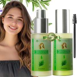 FrexNutri Rosemary Oil for Hair Growth (2 x 60ML), Organic Pure Rosemary Essential Oil for Hair & Scalp, Leak-Proof Bottle with Precision Press Dispenser, Multi-Purpose for Hair, Skin & Aromatherapy