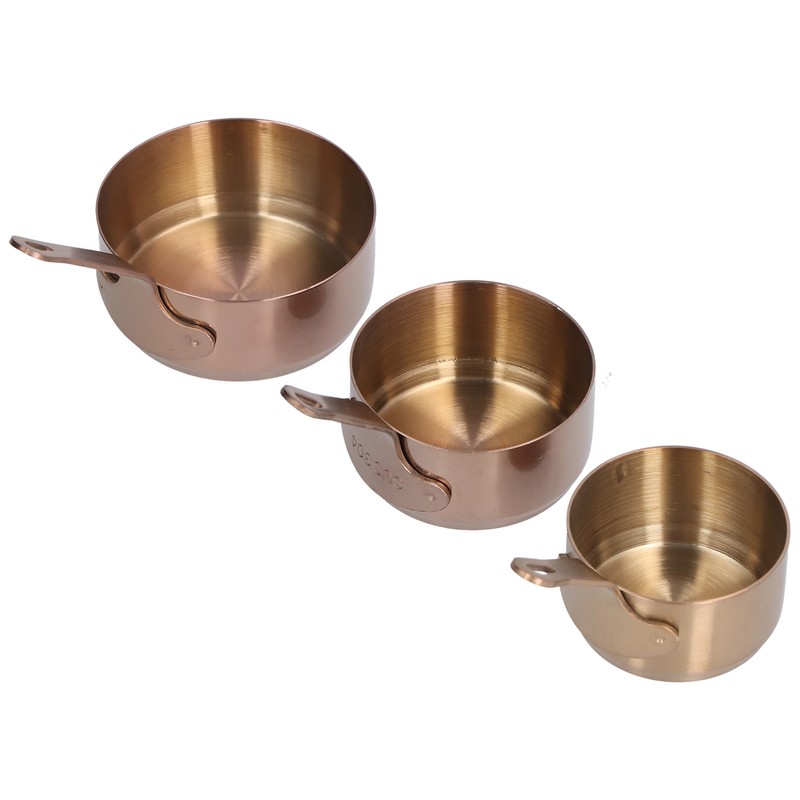 3pcs Sauce Cups Stainless Steel Sauce Dish with Handle for