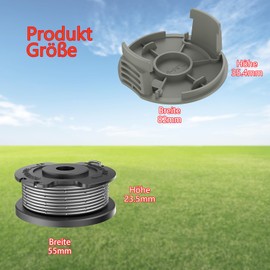 EVENLINKICS Grass trimmer thread spool, for Bosch cordless grass trimmer EasyGrassCut 18, 23, 26. Thread spool diameter 1.6 mm, length 4.8 m, compatible with Bosch F016800569 original spool (8 spools
