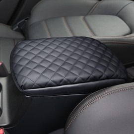 Auprite - Funda de consola central para Mazda CX5 2018-2023 2024, funda de piel para consola central para Mazda CX5, accesorios (negro con textura de cojín)