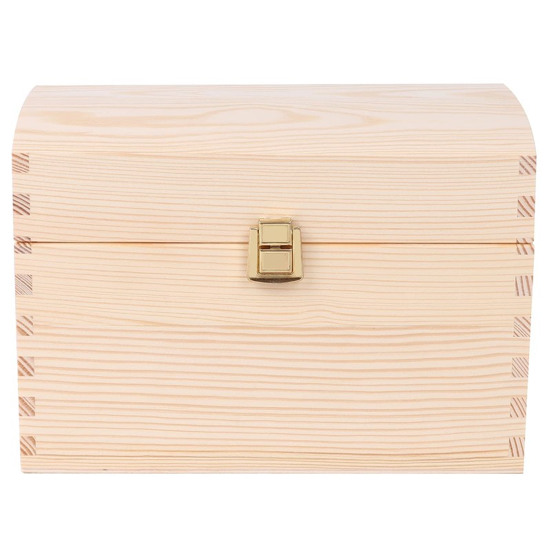 Creative Deco Wooden Storage Box Unpainted with Lid | 25