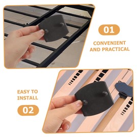 Mikinona Sturdy Plastic Bed Slat End Caps Replacement for Bed Slats Bracket Single Prong Holders