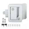 G-PLUS RV Entry Door Lock Handle Knob White Trailer Door