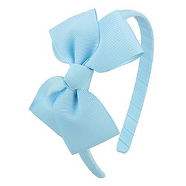 7Rainbows Cute Light Blue Bow Headband for Girls Toddlers.