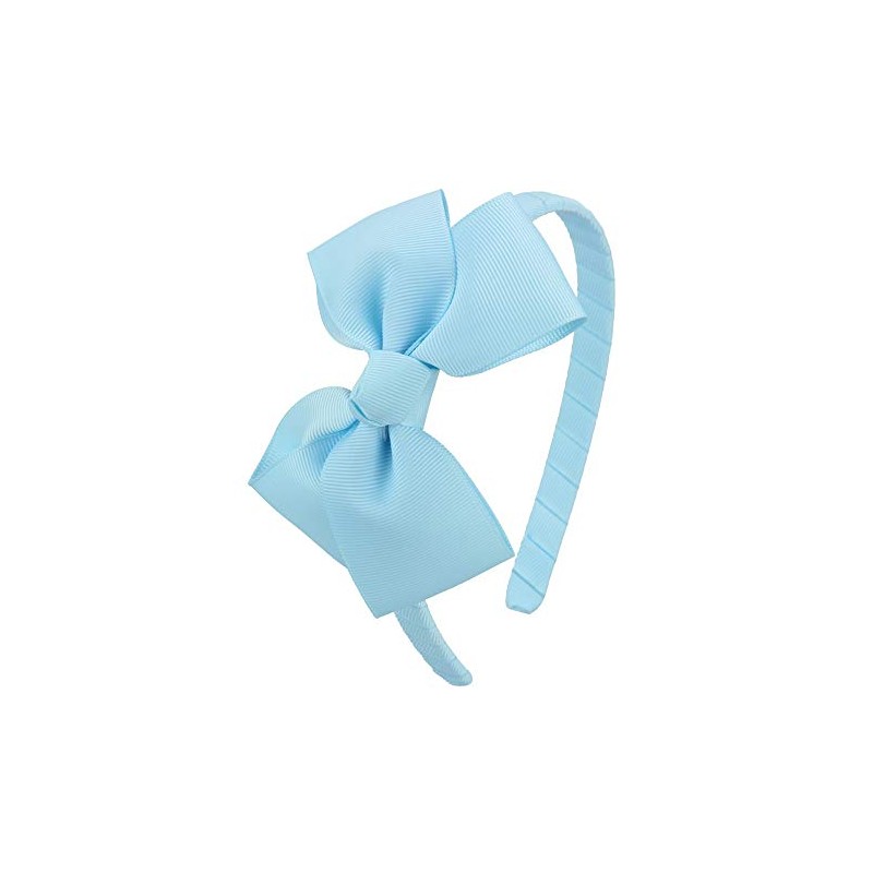 7Rainbows Cute Light Blue Bow Headband for Girls Toddlers.